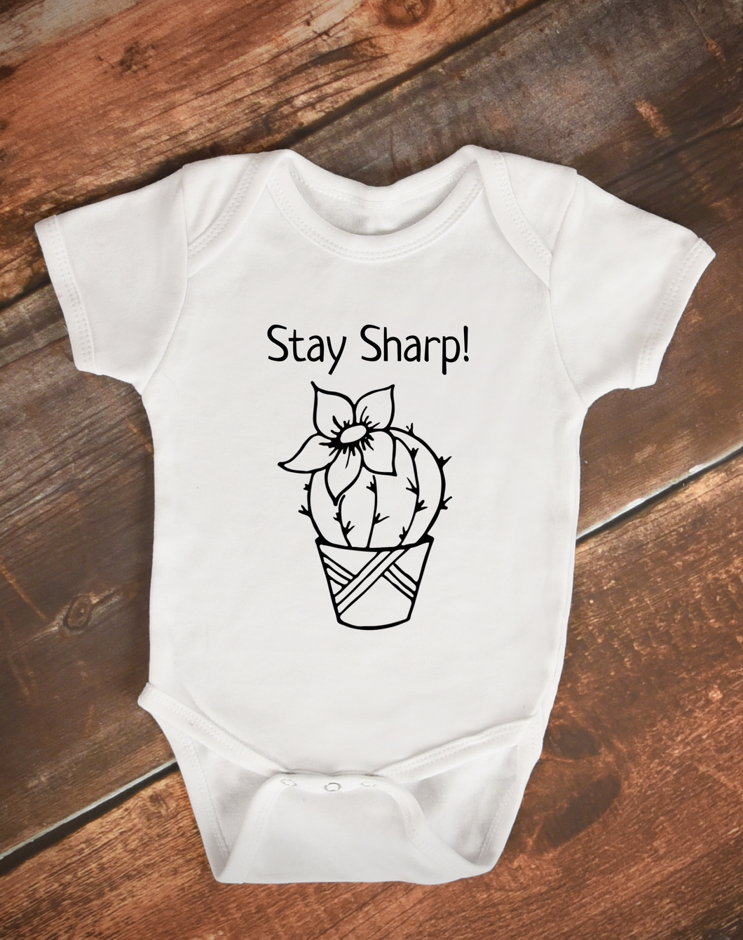 Stay Sharp Cactus Baby Bodysuit