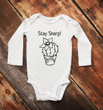 Load image into Gallery viewer, Stay Sharp Cactus Baby Bodysuit