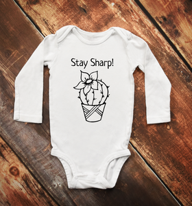 Stay Sharp Cactus Baby Bodysuit