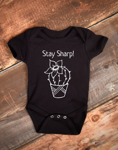 Stay Sharp Cactus Baby Bodysuit