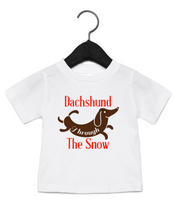 Load image into Gallery viewer, Dachshund Through The Snow Cute Baby Bodysuit