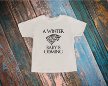 Load image into Gallery viewer, A Winter Baby Is Coming Baby Bodysuit