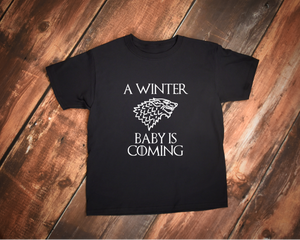 A Winter Baby Is Coming Baby Bodysuit