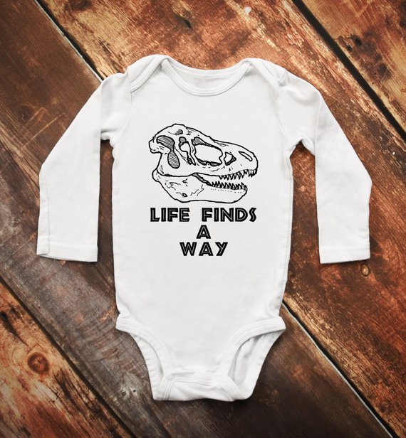 Life Finds A Way Cute Baby Bodysuit