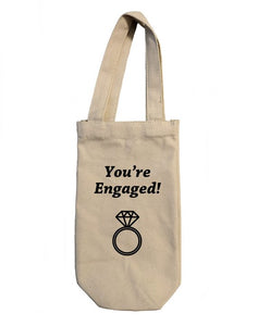 You're Engaged Canvas Wine Bag