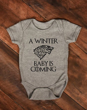 Load image into Gallery viewer, A Winter Baby Is Coming Baby Bodysuit