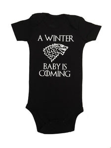 A Winter Baby Is Coming Baby Bodysuit