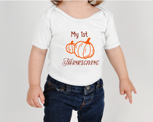 Load image into Gallery viewer, My 1st Thanksgiving Baby Bodysuit