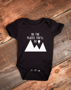 Oh The Places You'll Go Air Balloon Baby Bodysuit
