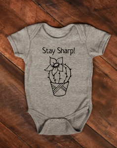 Stay Sharp Cactus Baby Bodysuit