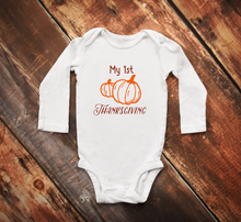 Load image into Gallery viewer, My 1st Thanksgiving Baby Bodysuit