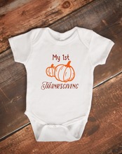 Load image into Gallery viewer, My 1st Thanksgiving Baby Bodysuit